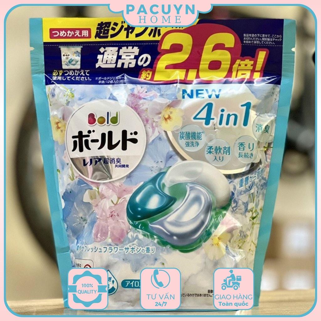 Viên giặt xả quần áo Gelball bold 4D P&G Nhật Bản - túi 31 viên, 36 viên