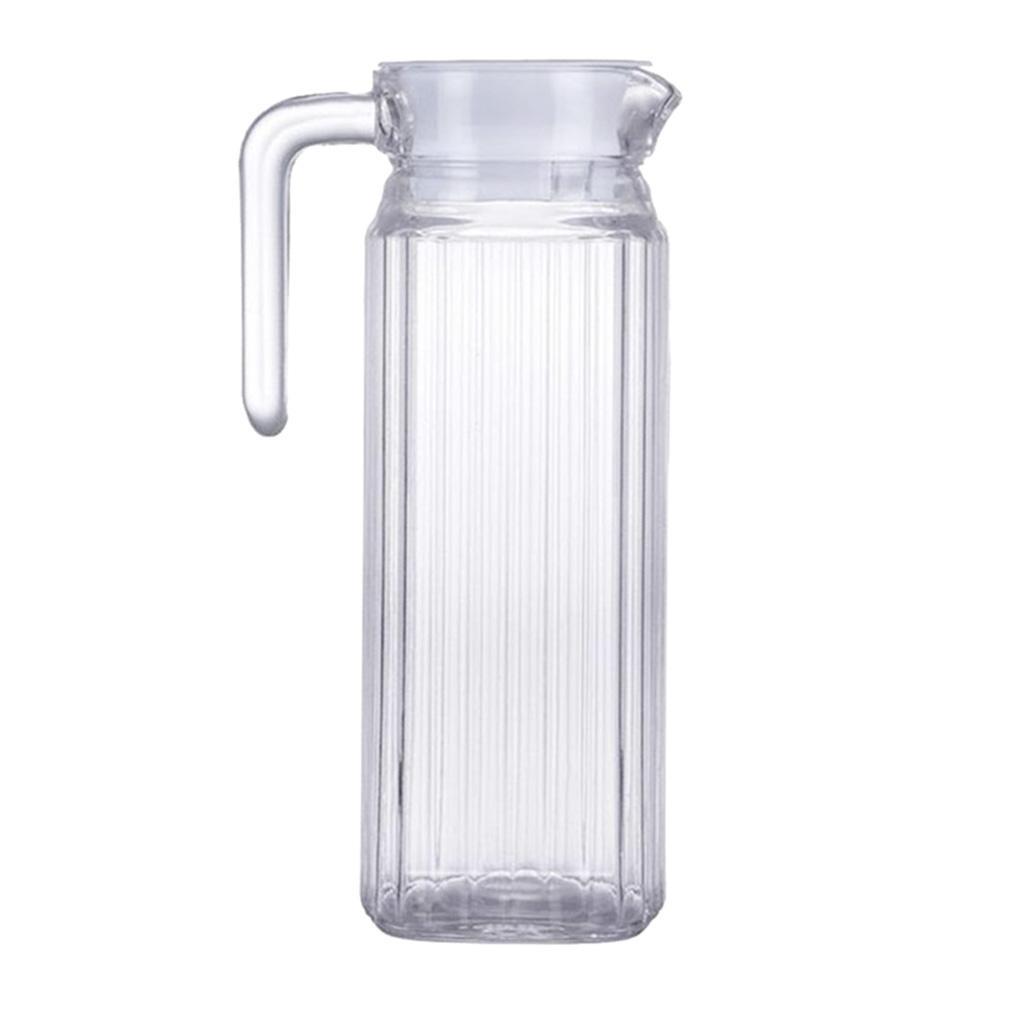 4X Pitcher Lid Water Jug Water Ice Tea Juice Striped kettle 1100ml