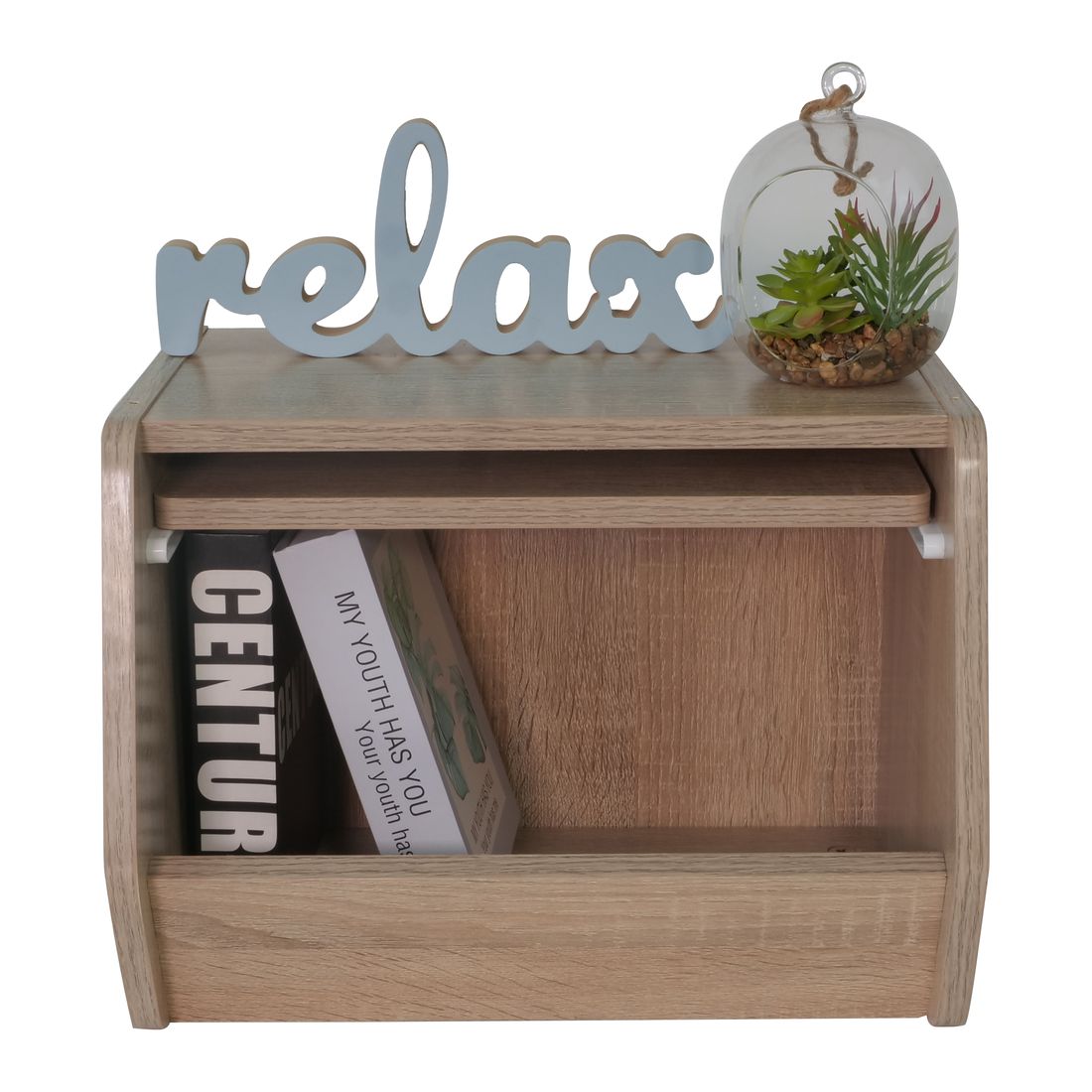 SB Furniture, Looms, Jayden-D Storage Box, Solid Oak Color, W40xD30xH30 cm.