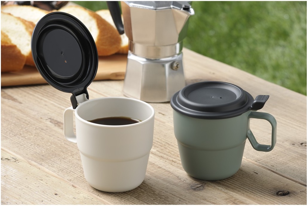 Combo phích giữ nhiệt Pearl Metal Air Pot + cốc uống nước có nắp Inomata 360ml - nội địa Nhật Bản