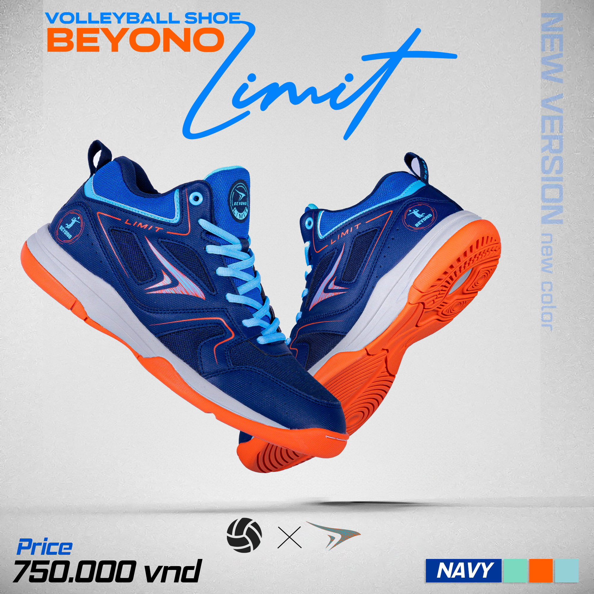 Giày Bóng Chuyền Nam Nữ Beyono Limit V2