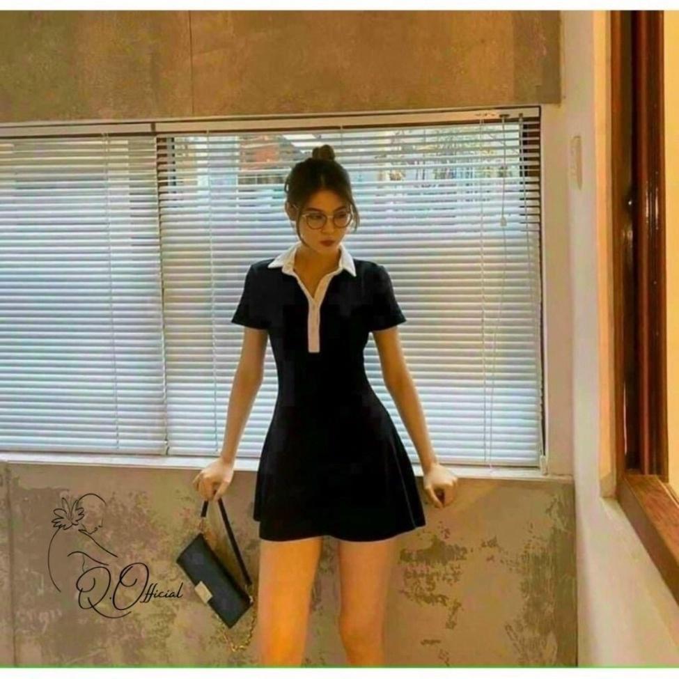 Đầm Polo Siêu Xinh Vải Poly Chất Lượng Cao-Siêu Mát-Co giãn tốt- Bền Bỉ- Không nhăn- Không bai nhão