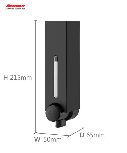 Hộp Đựng Xà Phòng Treo Tường ATMOR DH-725-2B (Màu Đen) (HÀNG CHÍNH HÃNG)