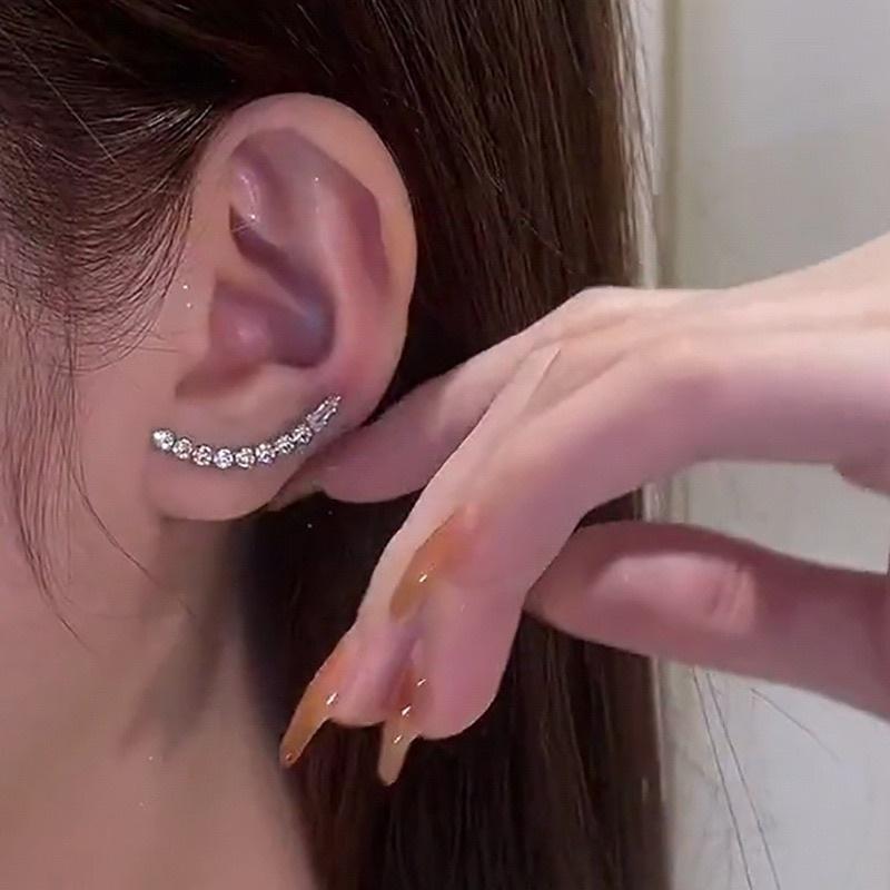 Hoa tai kiểu mới đính đá dáng dài- Arora boutique