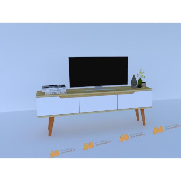 Made in VN Kệ tivi , kệ phòng khách để sàn An Nhiên có ngăn kéo - gỗ mdf 18mm công ty Mộc Phát độ bền trên 30 năm AN004