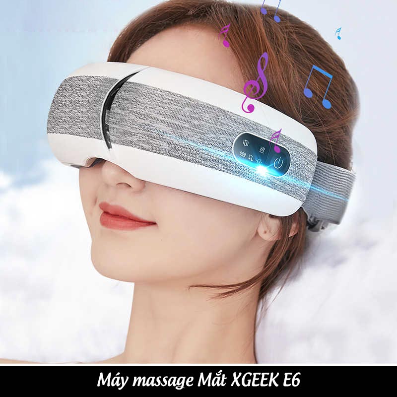 Máy massage mắt XGEEK E6, 4 trong 1, thư giãn thái dương kết hợp nhiệt và rung xoa bóp tần số cao, hàng chính hãng