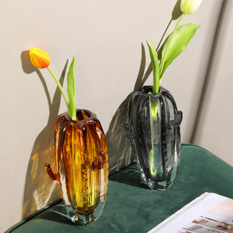 Cặp Bình Cắm Hoa Dáng Xương Rồng Bocasilat 2 Sets Cổ Điển Sang Trọng Cao Cấp Kiểu Châu Âu DECOR LUXURY - Hàng Nhập Khẩu