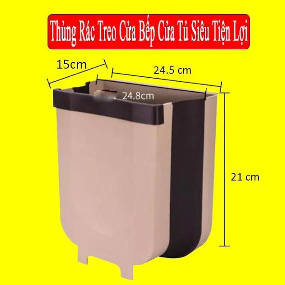 Thùng rác mini gấp gọn treo cánh tủ bếp