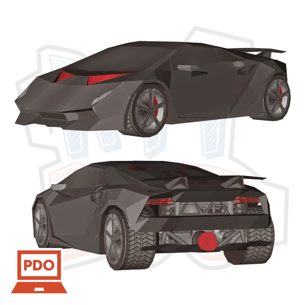 Mua Mô hình giấy xe ô tô Lamborghini Sesto Elemento