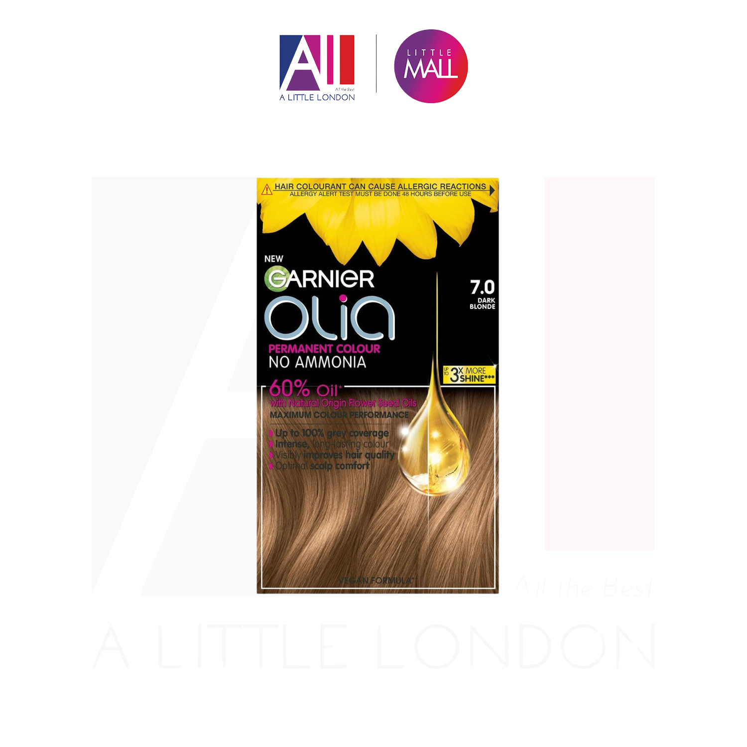 Thuốc nhuộm tóc Garnier Olia Permanent Hair Colour 7.0 - Dark Blonde