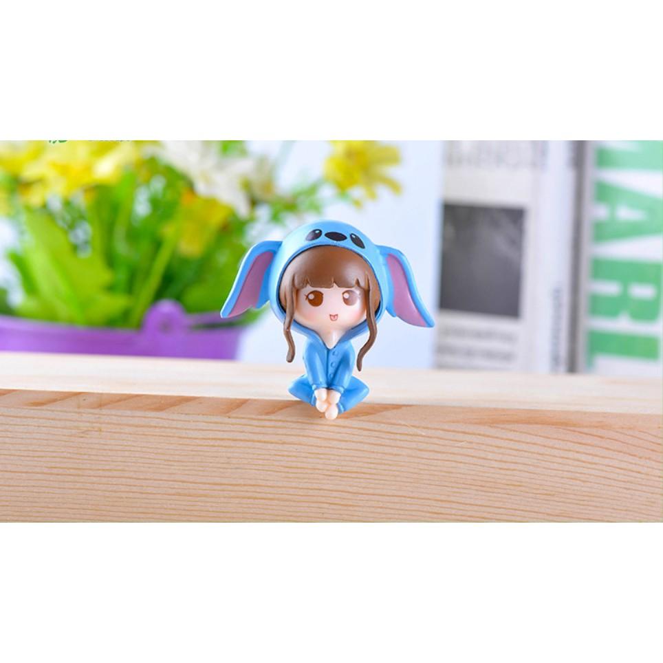 Combo 04 bé cute đội mũ gấu Pooh, Stitch, Totoro và Pikachu