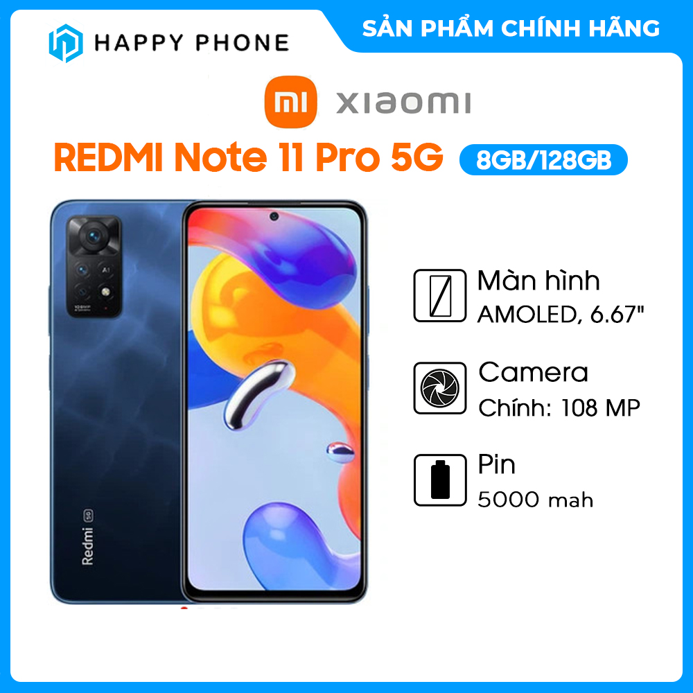 Điện thoại Xiaomi Redmi Note 11 Pro 5G  (8GB/128GB) - Hàng chính hãng