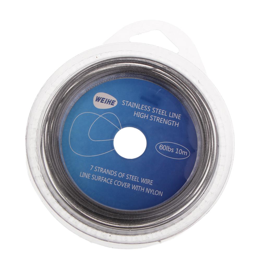 2pcs Fishing Wire Leader Gear Nylon Coated Stainless Steel 10m/32feet Length