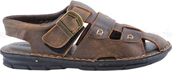 Giày Sandal Nam Da Bò Cao Cấp SUNPOLO SUSDA20N - Nâu (Size