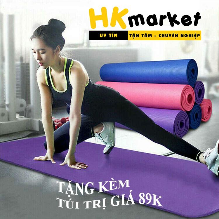 Thảm Tập Yoga - Gym Chống Trơn Trượt Dày 6mm tặng kèm túi đựng cao cấp