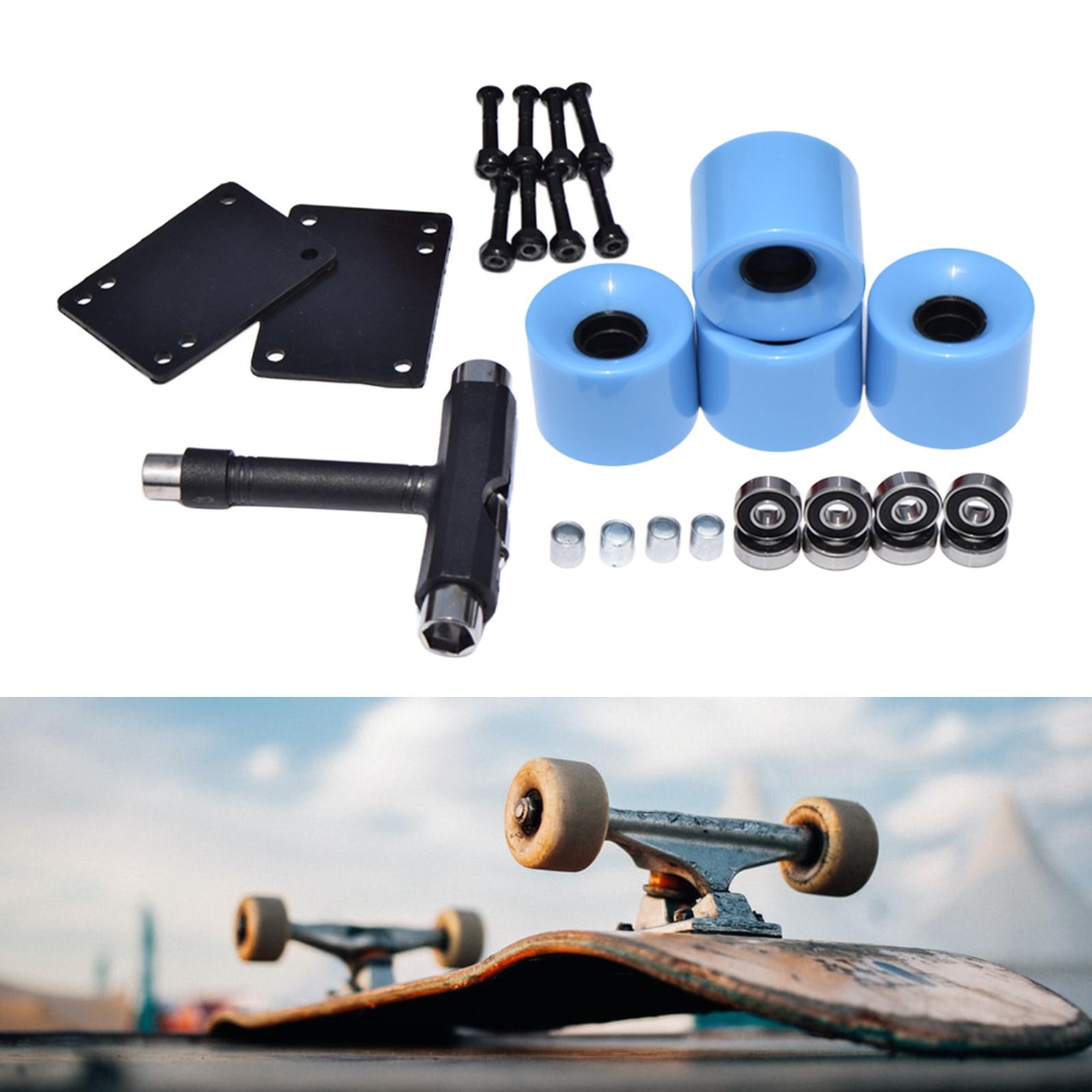 4x 78A Skateboard Wheels Replacement 60X45mm Longboard Roller Parts