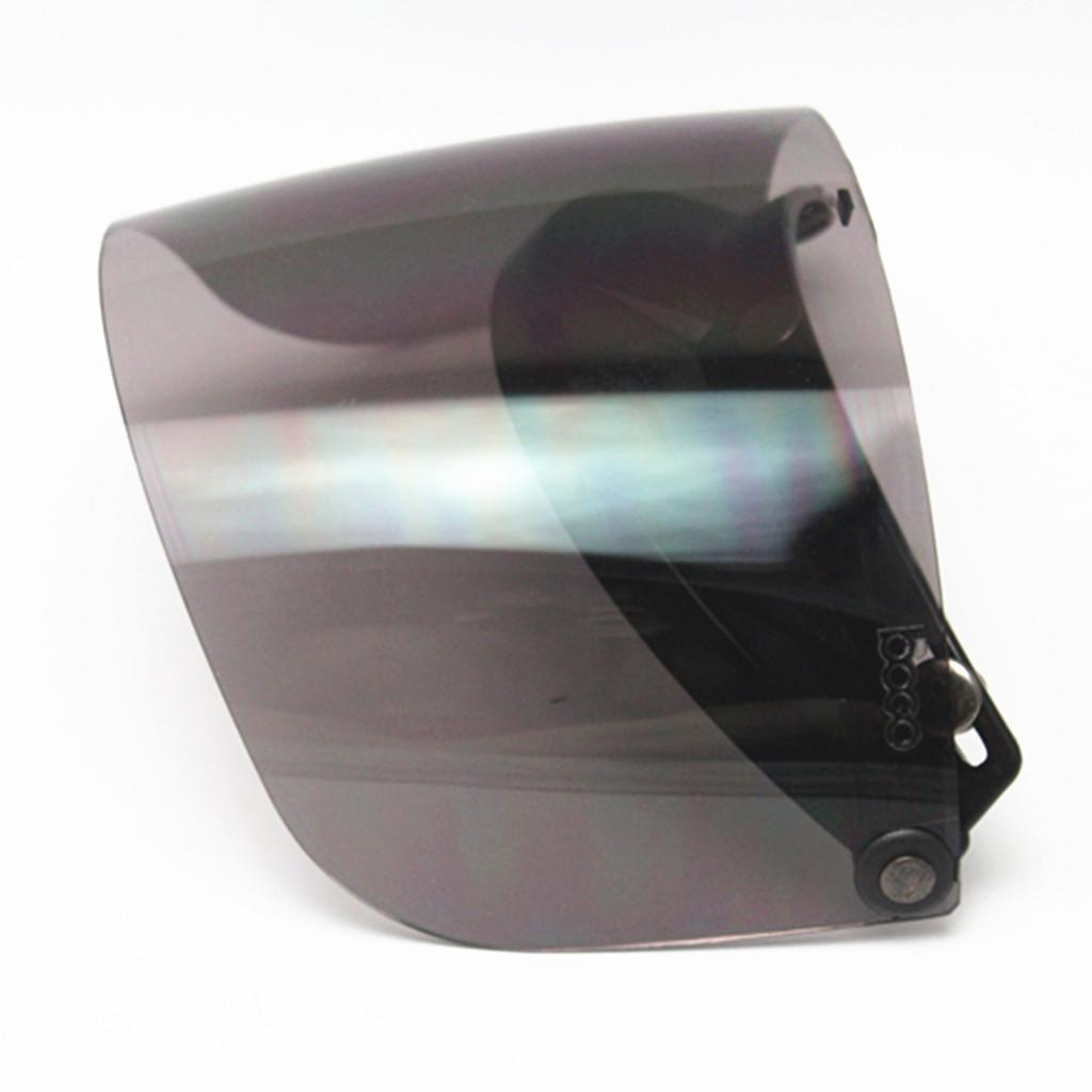 2X Open Face or Half Face Motorcycle Helmets 3-Snap Up Smoke