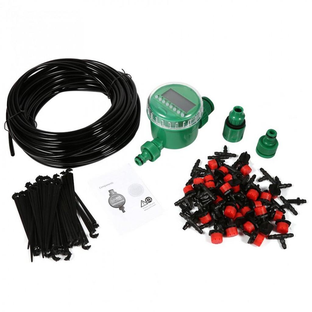 Combo bộ tưới cây tự động gồm 20 đầu tưới nhỏ giọt, 20m dây dẫn nước, 01 đồng hộ đặt thời gian tưới tự động và phụ kiện