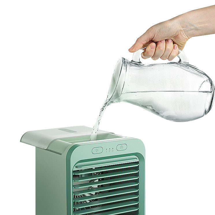 Quạt đá điều hòa phun sương Jatek SL-08 Quạt hơi nước mini để bàn làm mát 8-10 độ dùng pin sạc 8-10 tiếng