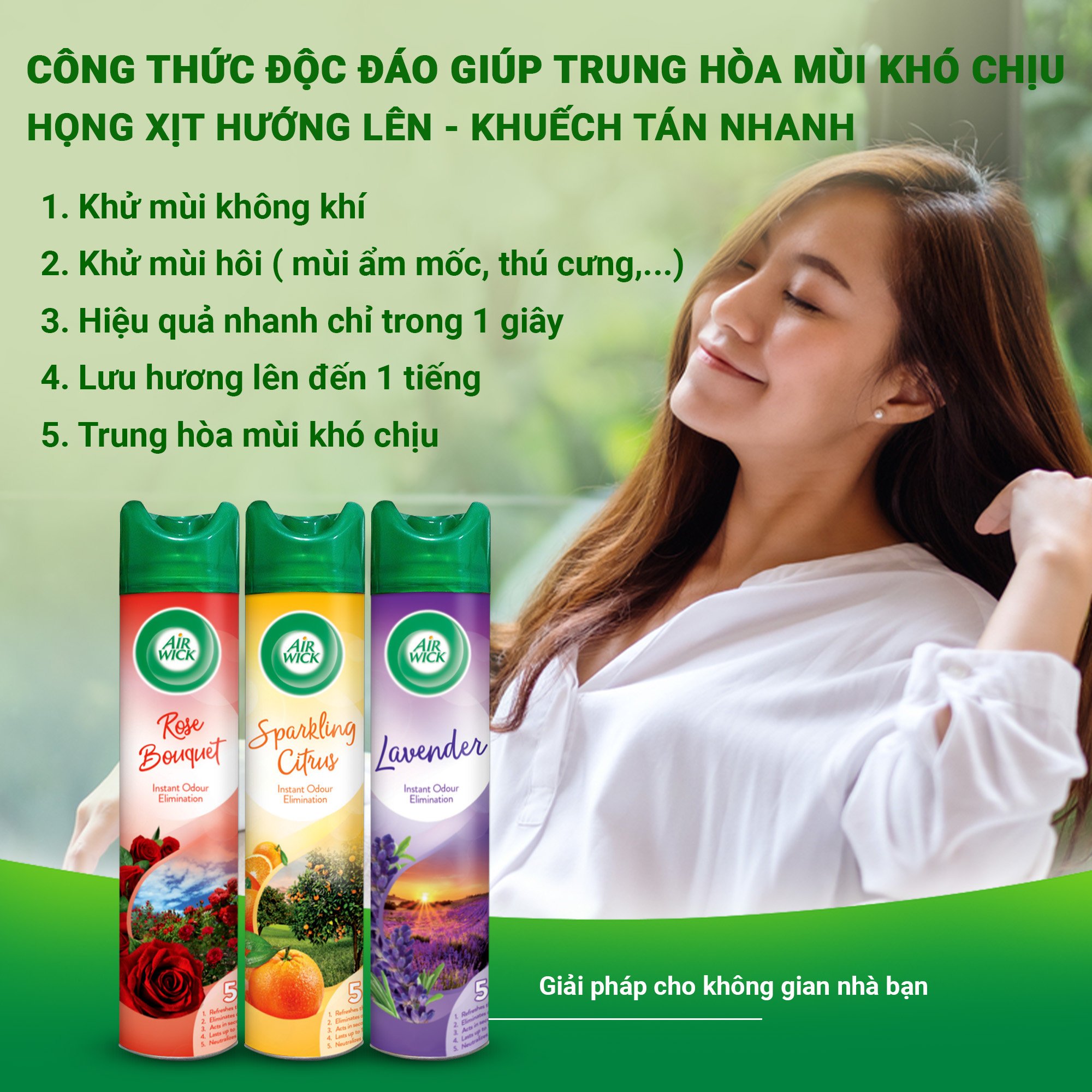 [HÀNG CẬN DATE] Chai xịt thơm phòng Air Wick (300ml)