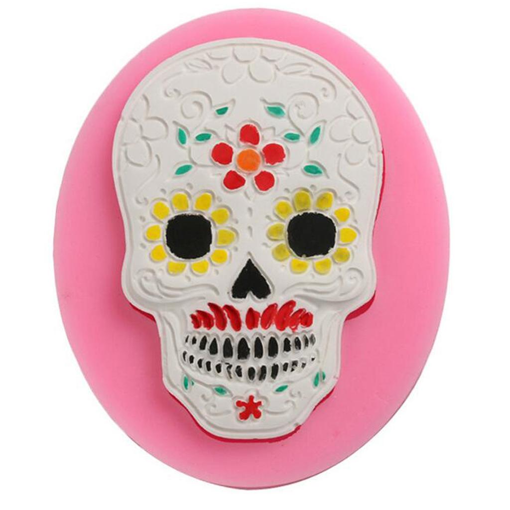 Halloween Skull Mask Cake Mould Baking Molds Soap Pizza Fondant Decoration,