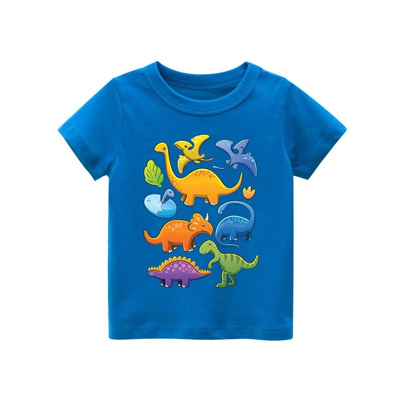 Áo thun trẻ em KHỦNG LONG, 8 màu áo, đầy đủ size có big size, MÀU KHÁC NHẮN TIN SHOP