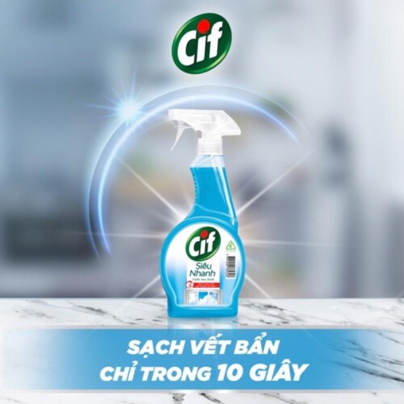 nước lau kính Cif siêu nhanh siêu sạch trong 10s