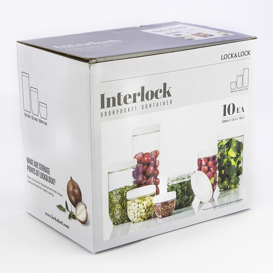 Bộ 10 Hộp Lock&Lock Interlock INL301WS10