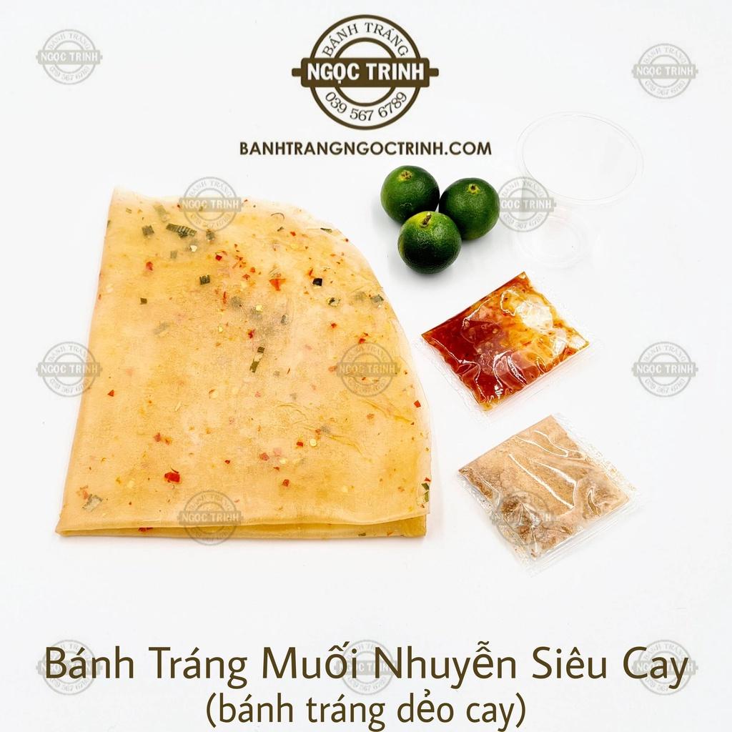 Bánh tráng muối nhuyễn siêu cay (5 Túi) loại bánh tráng dẻo cay bánh tráng Ngọc Trinh