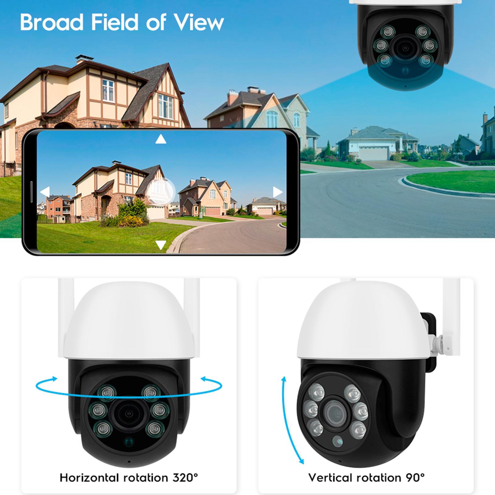 Outdoor Camera Wireless WiFi Home Plug-Eu Weatherproof Pan Tile