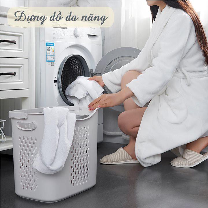 Giỏ Đựng Đồ Bằng Nhựa Cao Cấp Kiểu Nhật Bản (38 * 29 * 35 cm)