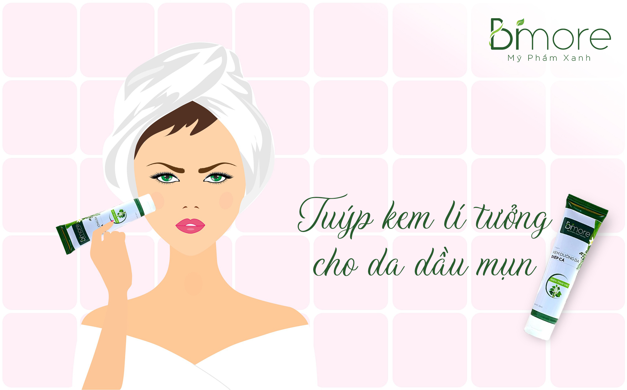 Kem dưỡng da diếp cá Bimore dưỡng ẩm sáng da 30ml