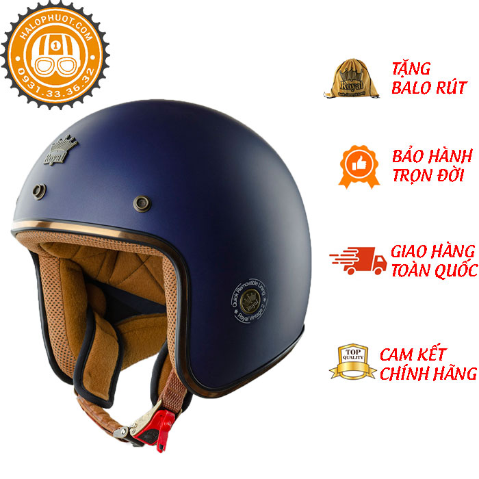 Nón Bảo Hiểm 34 Royal M20C - Xanh Dương Nhám - L