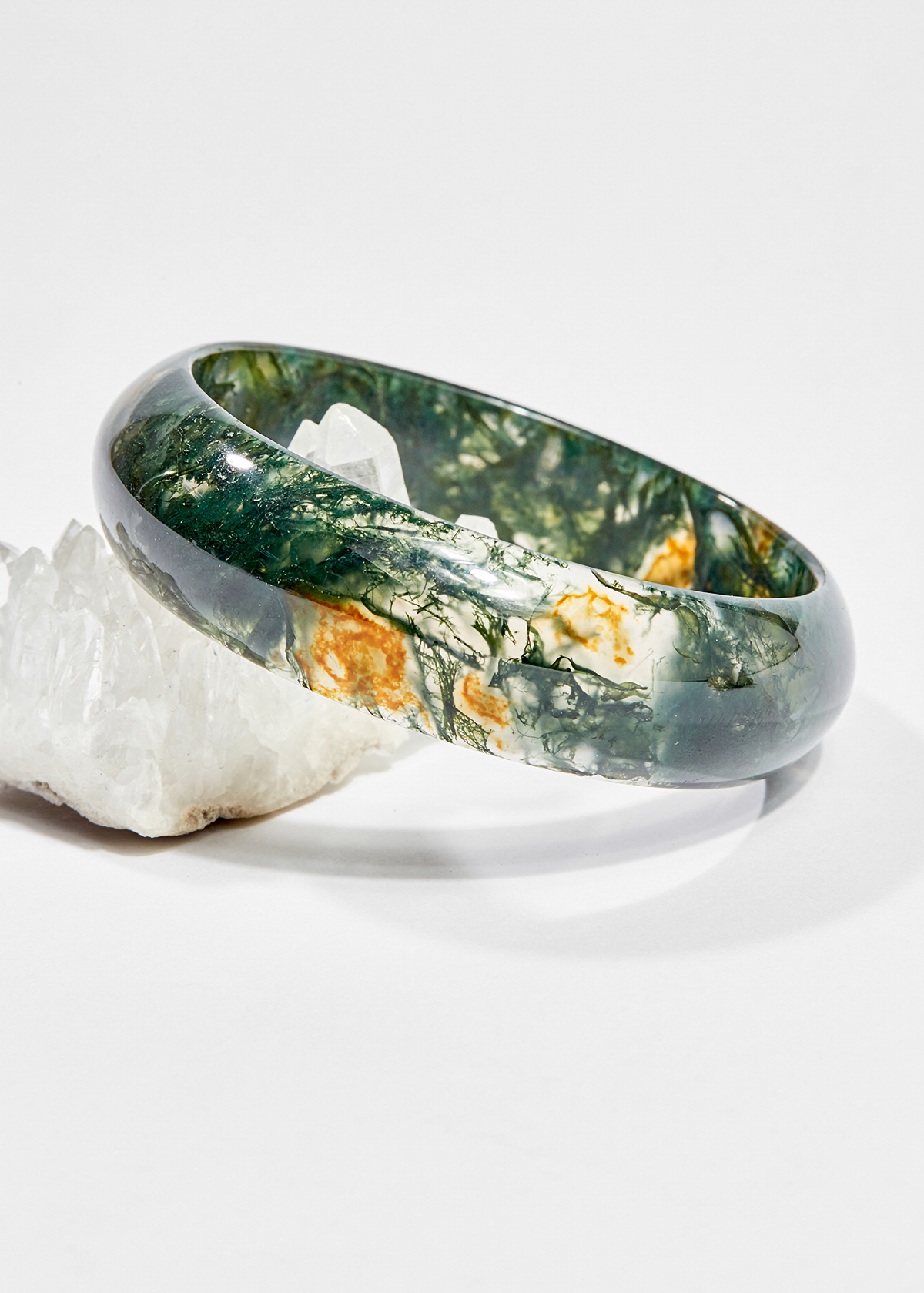 Vòng tay phong thủy đá băng ngọc thủy tảo ni 53 mệnh hỏa , mộc - Ngọc Quý Gemstones