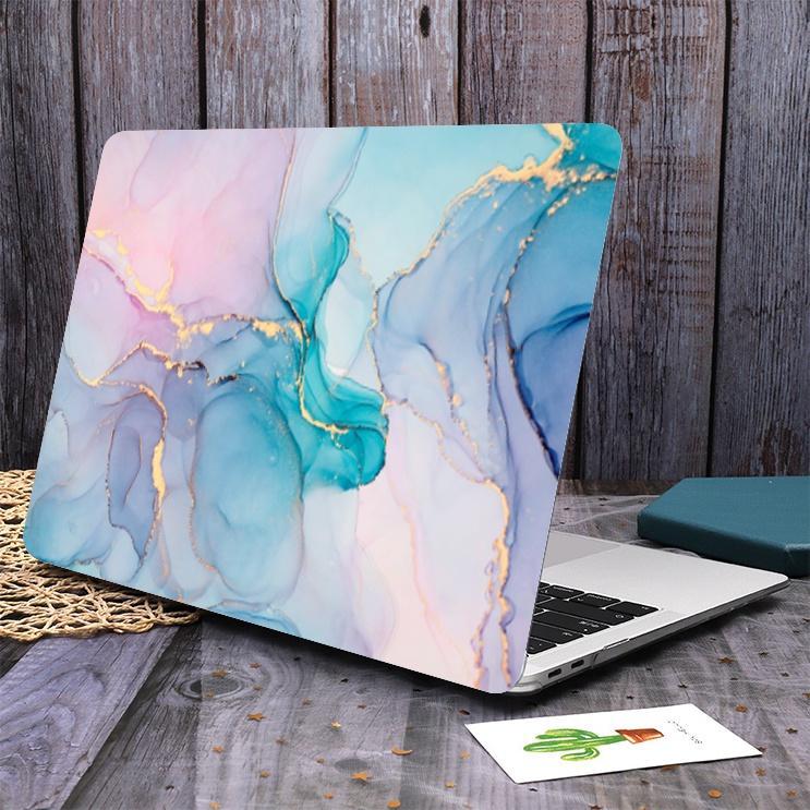 For macbook  Marble Print Hollow Logo Hard Case Pro 14 13 2021 2020 M1 Chip A2442 A2338 A2337 A2251 A2289 Air 13 A1932 A2159 A1466 A1706 A2179 A2289 A2251 A2141