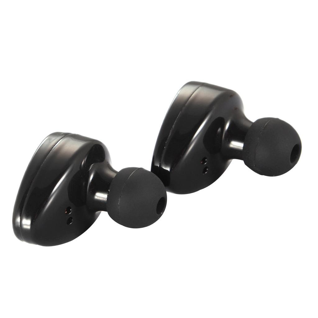 Mini Bluetooth 4.2 Twins Stereo In-Ear Earphone Headset w/ Case Black