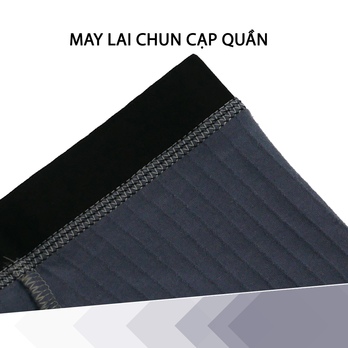 Quần lót nam boxer đùi cotton cao cấp đẹp gợi cảm Fossati Classic Rise co dãn 4 chiều màu xanh trẻ trung, vải 95% cotton 5% Spandex sọc dệt đẹp, may tôn dáng