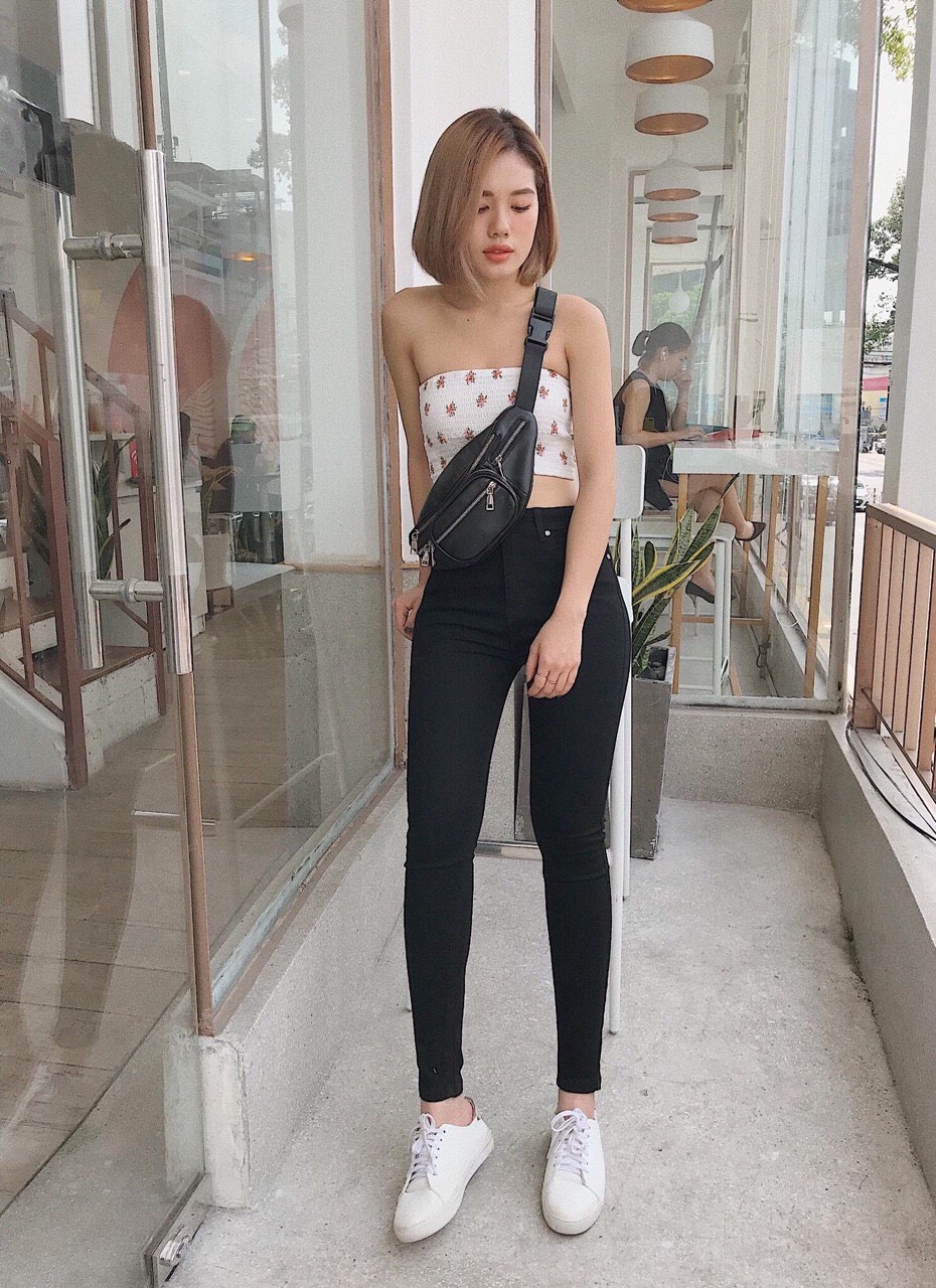 Quần Jean Đen Ôm Co Dãn