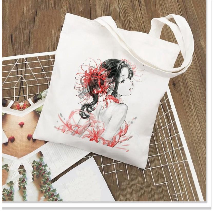 TÚI TOTE VẢI BỐ ĐEO VAI CANVAS HOA BỈ NGẠNT6 PHONG CÁCH AOMI