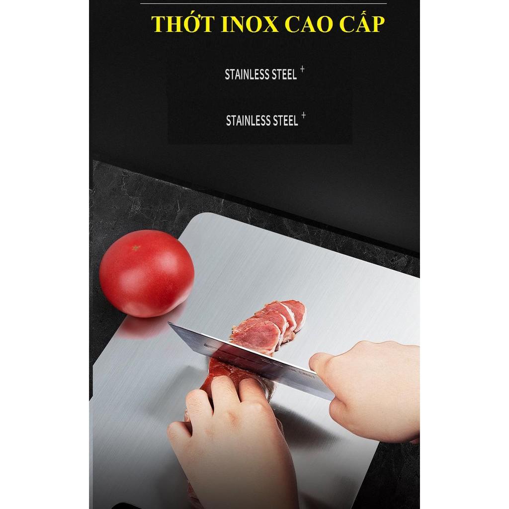 THỚT INOX 304 CAO CẤP TO KHÔNG RỈ SÉT rất dày gia đình bạn có bữa ăn an toàn