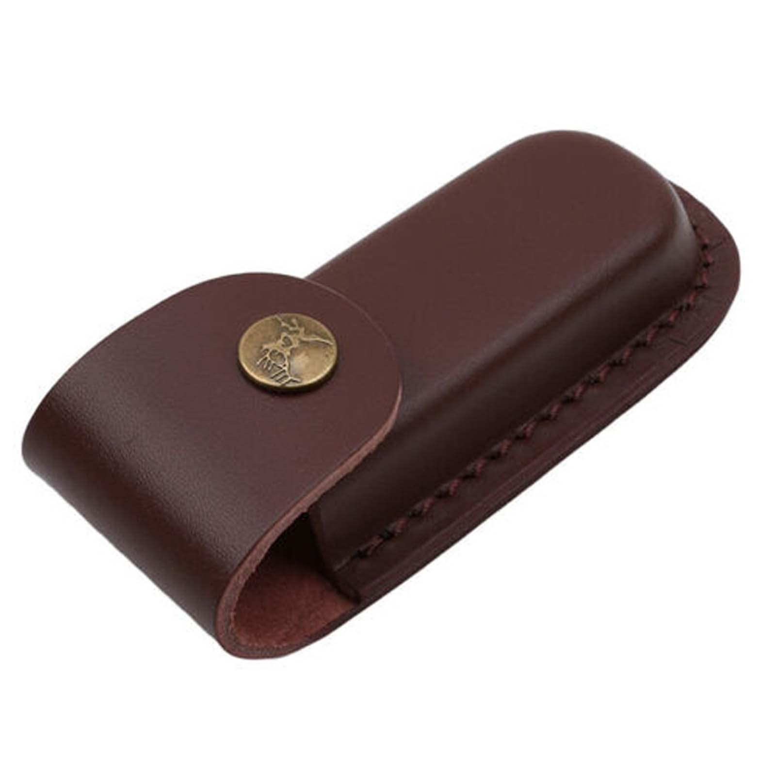 PU Leather Sheath Pocket Folding   Pouch Camping Outdoor Tool