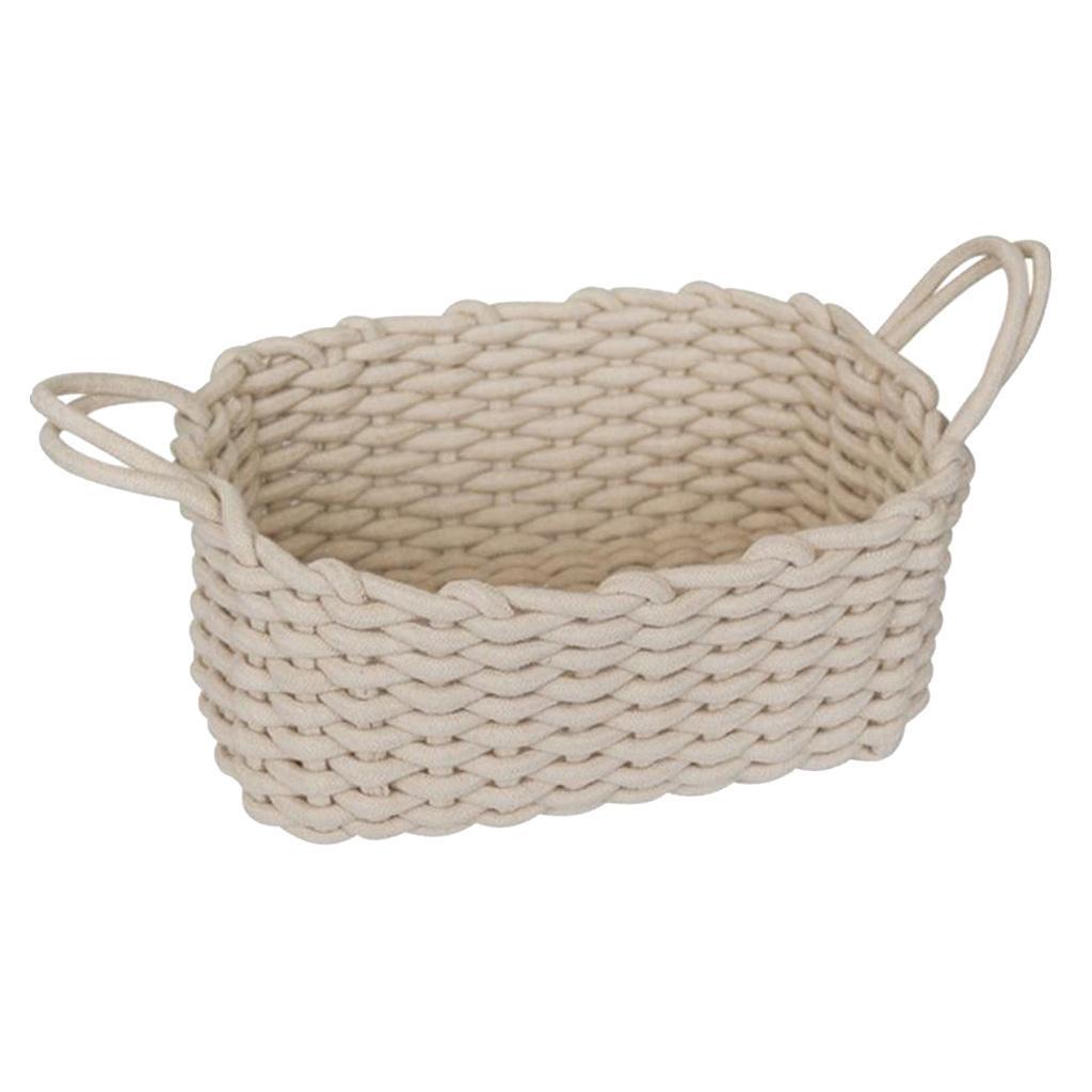 Linen Weaving Storage Baskets Box with Handle Laundry Basket Organizer
