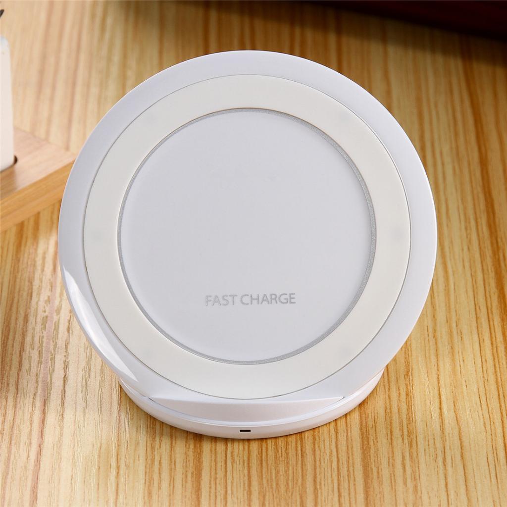 Fast Wireless Charger Charging Stand For Samsung S6-Edge+ S7 S7-Edge White
