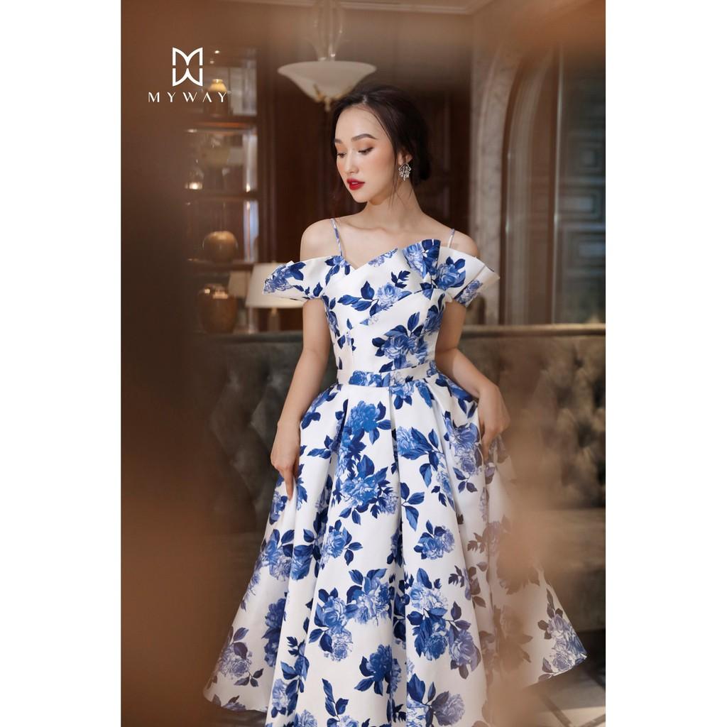 Đầm Dự Tiệc Nữ MY WAY Dáng Xòe Bồng Trễ Vai MD608