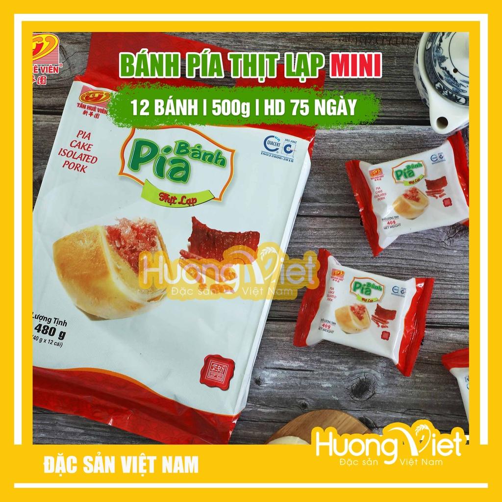 Bánh pía thịt lạp xưởng 500g, đặc sản bánh pía nhân mặn Tân Huê Viên Sóc Trăng