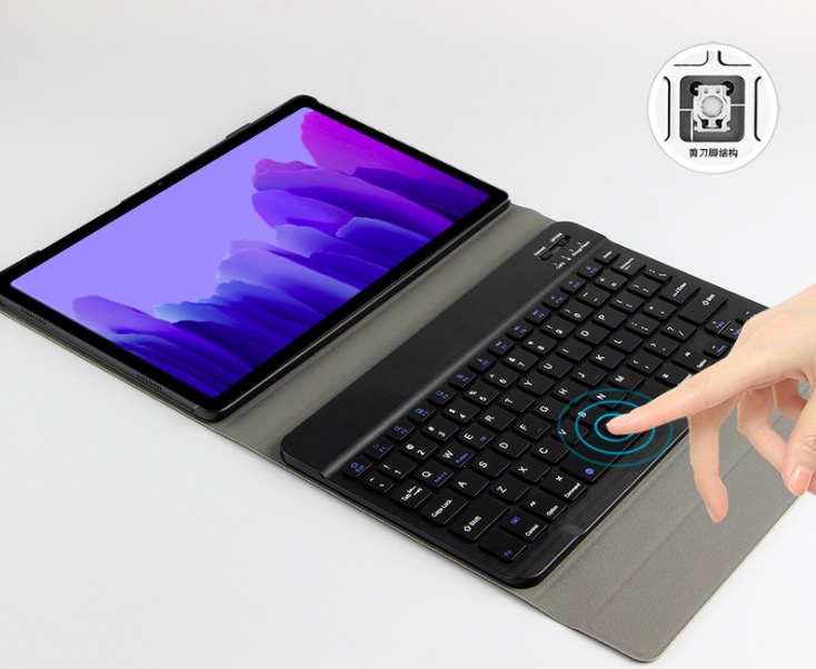 Bao da kèm bàn phím Bluetooth dành cho Samsung Galaxy Tab A7 2020 T500/T505 Smart Keyboard - Màu đen