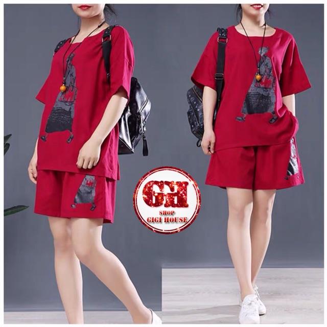 Set đồ mặc nhà, đi biển, đi chơi 100% Cotton