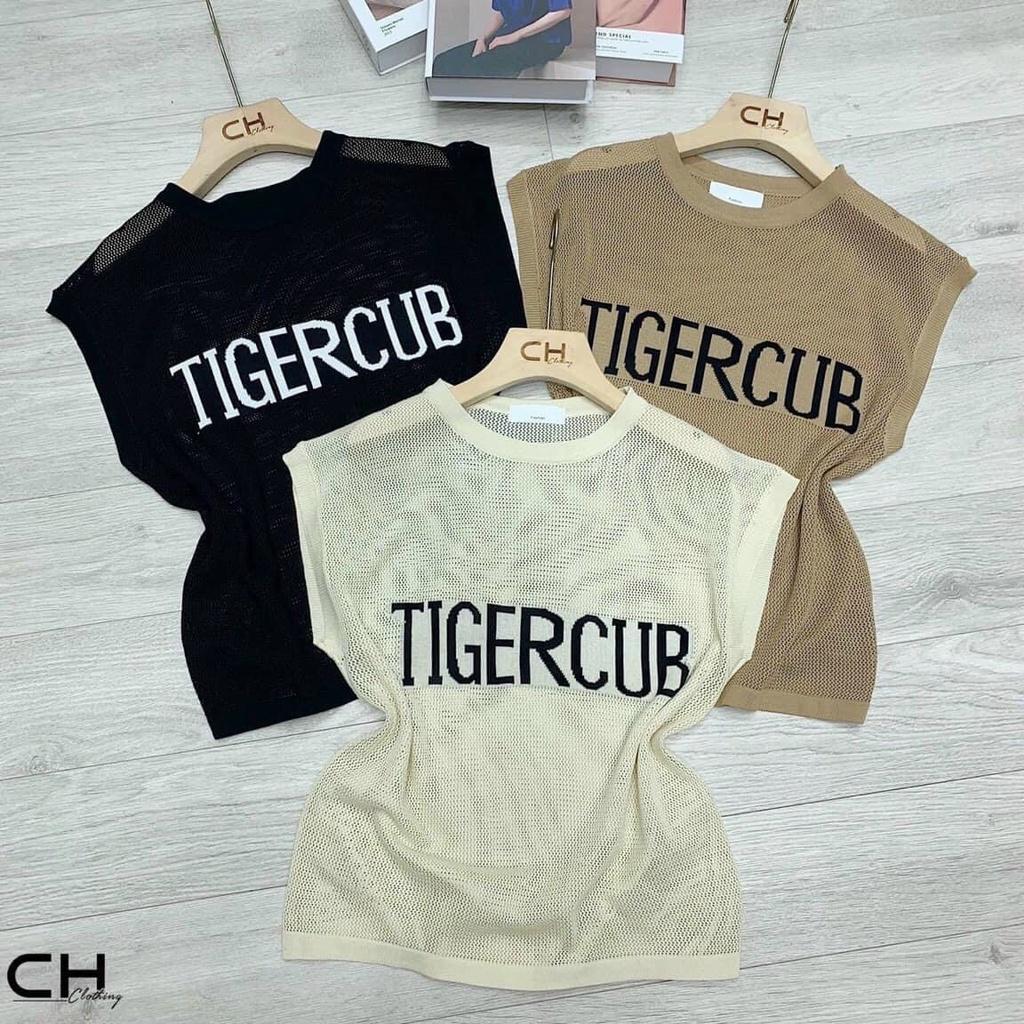 Áo len lưới tay hến cổ tròn Quảng Châu