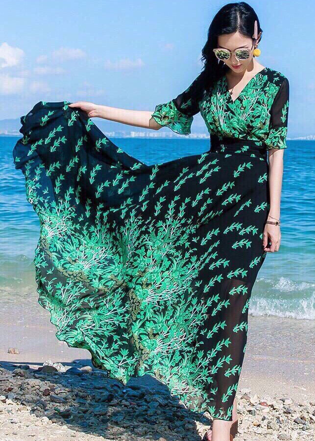 ĐẦM MAXI HOA DÁNG DÀI CAO CẤP
Tl 18