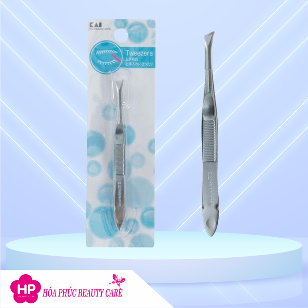 Nhíp Nhổ Lông Mày Bằng Thép Kai Tweezers HL0401 (Màu Xanh)